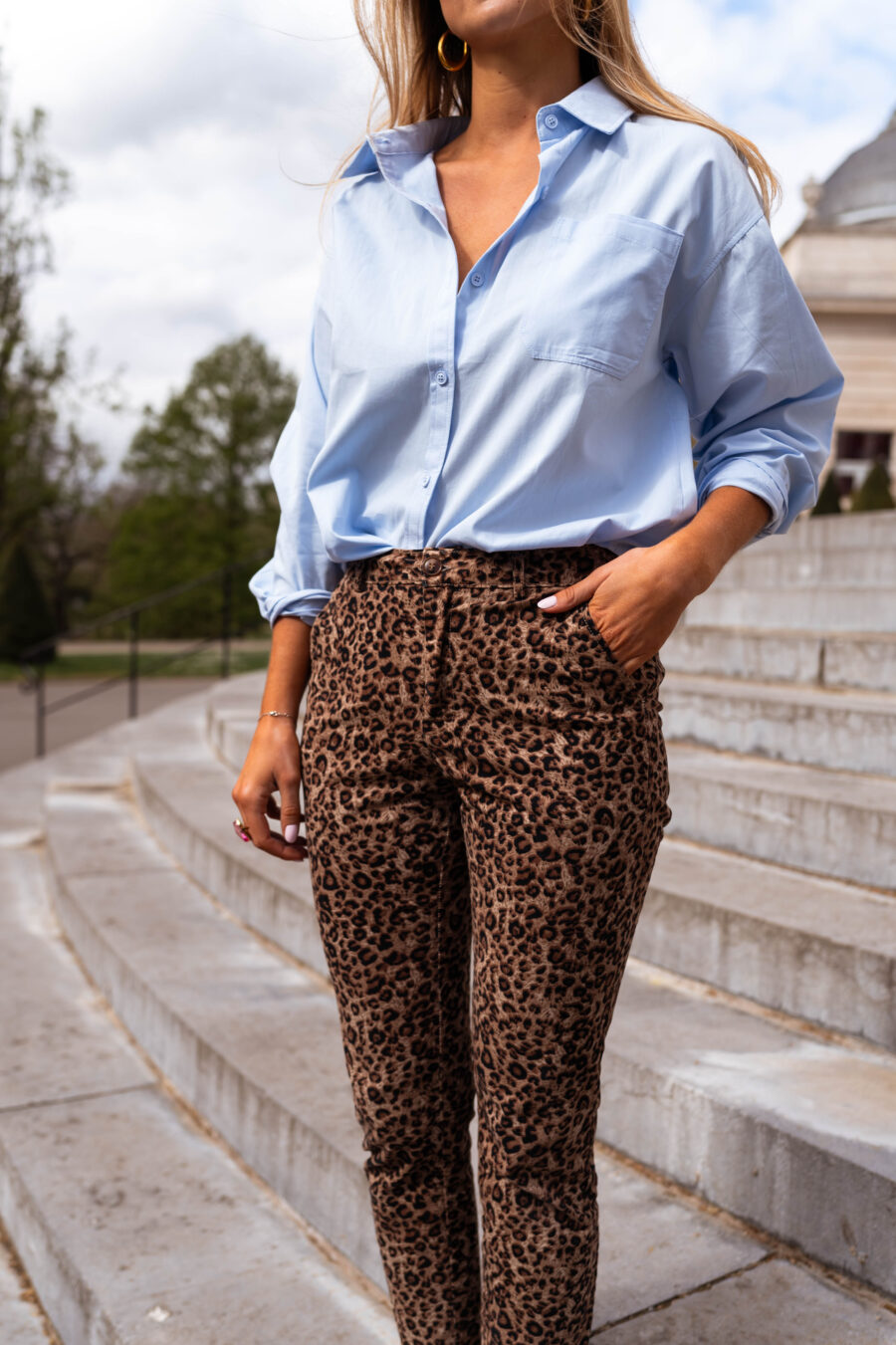 Tyriza Leopard Print Jeans - Image 4